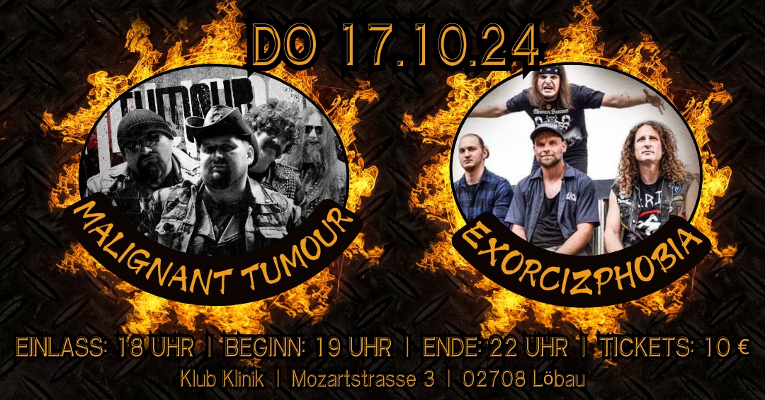 Malignant Tumour + Exorcizphobia live in der Klinik