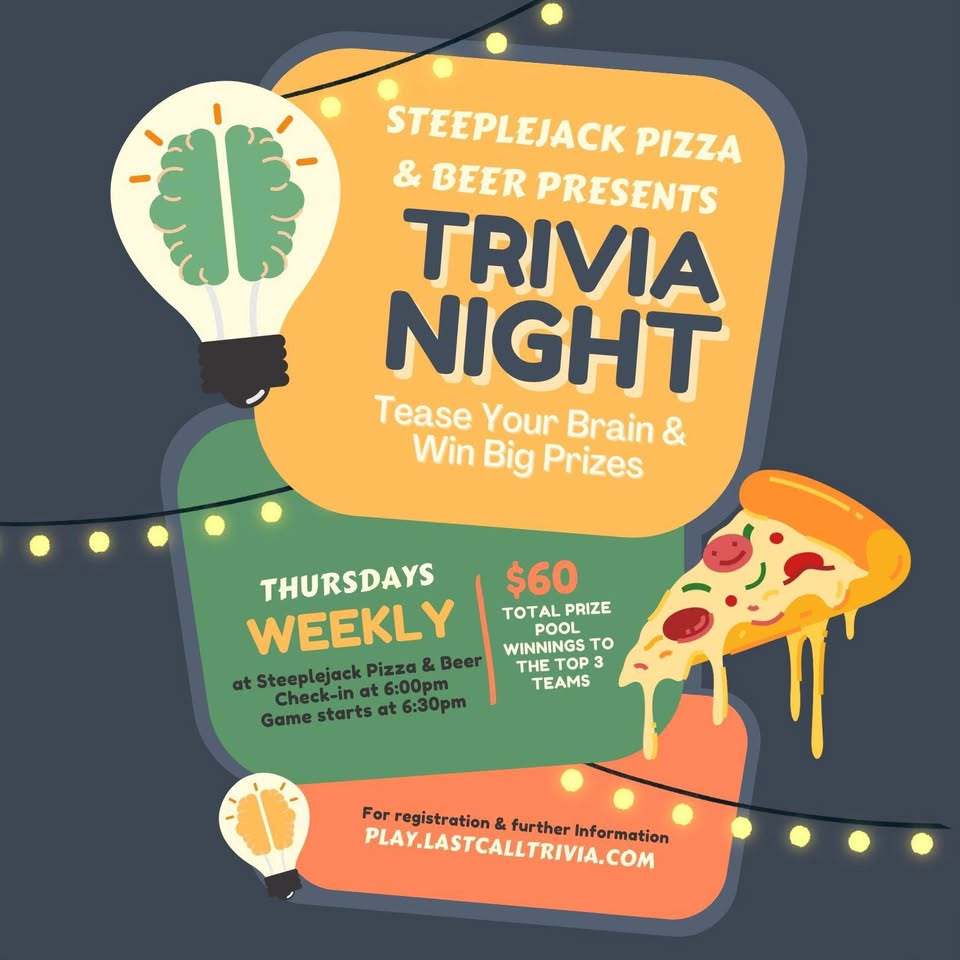 LAST CALL TRIVIA: STEEPLEJACK & PIZZA & BEER - PORTLAND