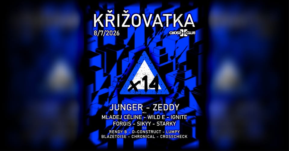KŘIŽOVATKA x14 w/ JUNGER, ZEDDY, WILD E & more | FREE Entry | Live Rap & DJs @ CROSS CLUB PRAGUE