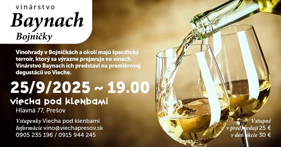 Degustácia vinárstva Baynach