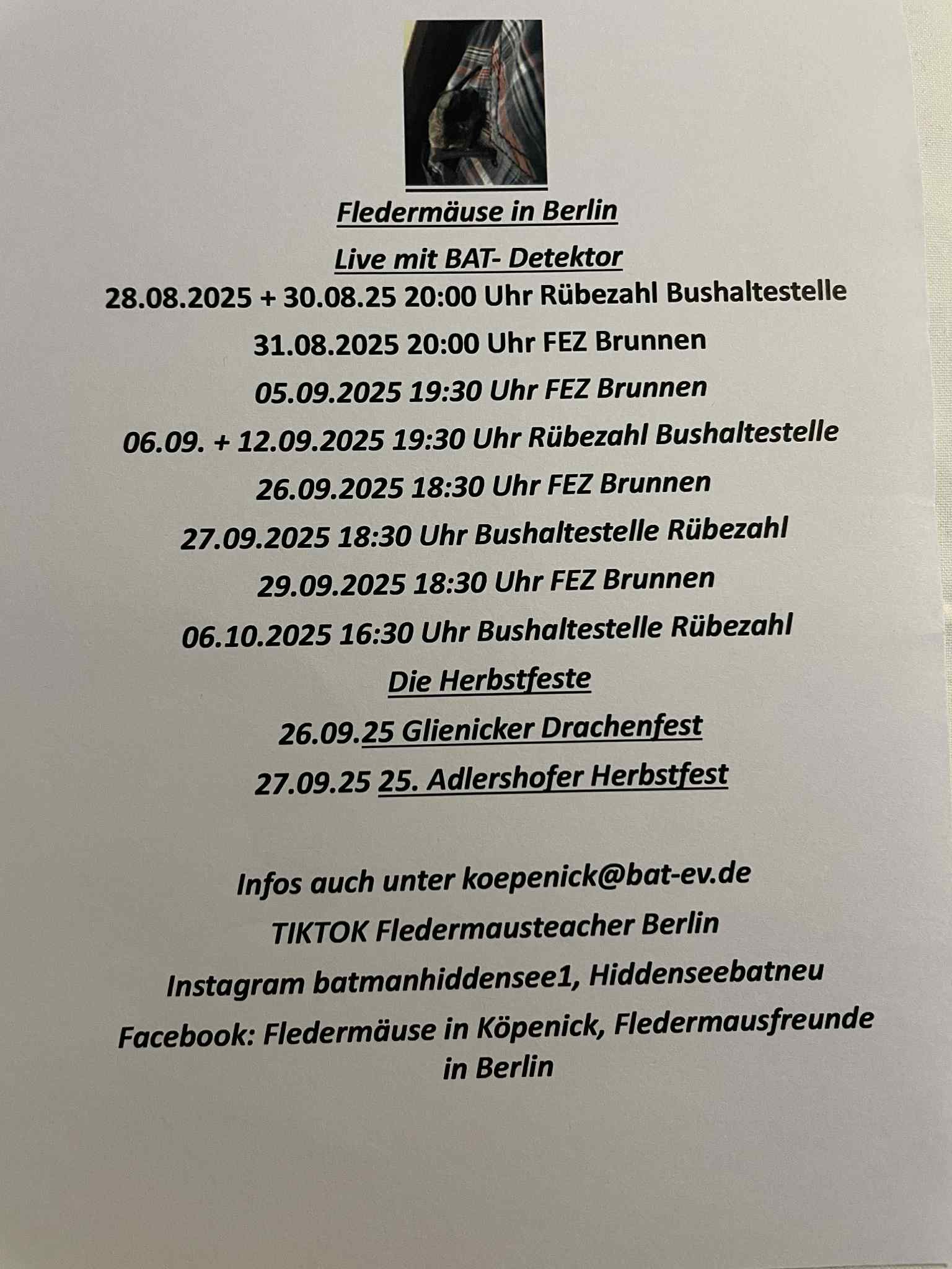 150. Fledermaustour Köpenick Teufelssee