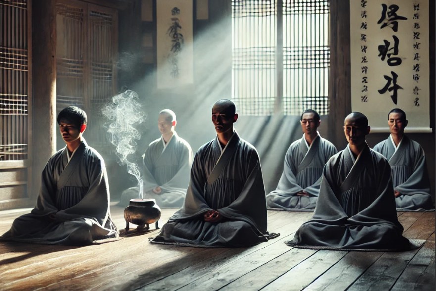 Morning exercises in the Zen Center