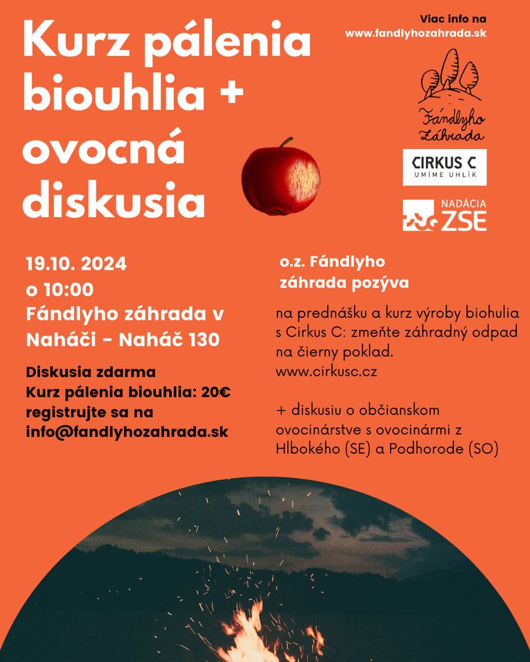 🍎🌳 Občianske ovocinárstvo a biouhelný kurz!🔥