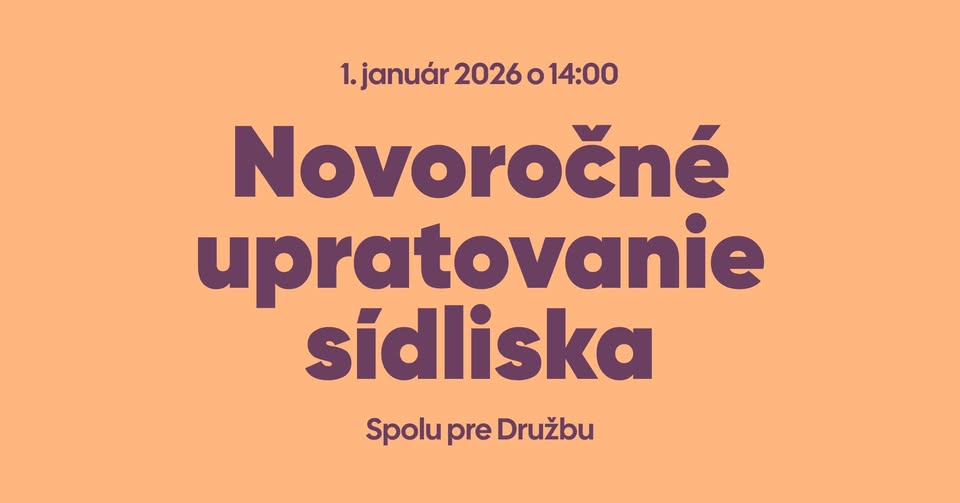 Spolu pre Družbu: Novoročné upratovanie sídliska