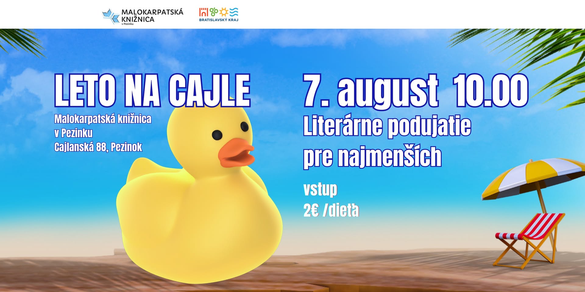 Leto na Cajle: Literárne podujatie pre najmenších