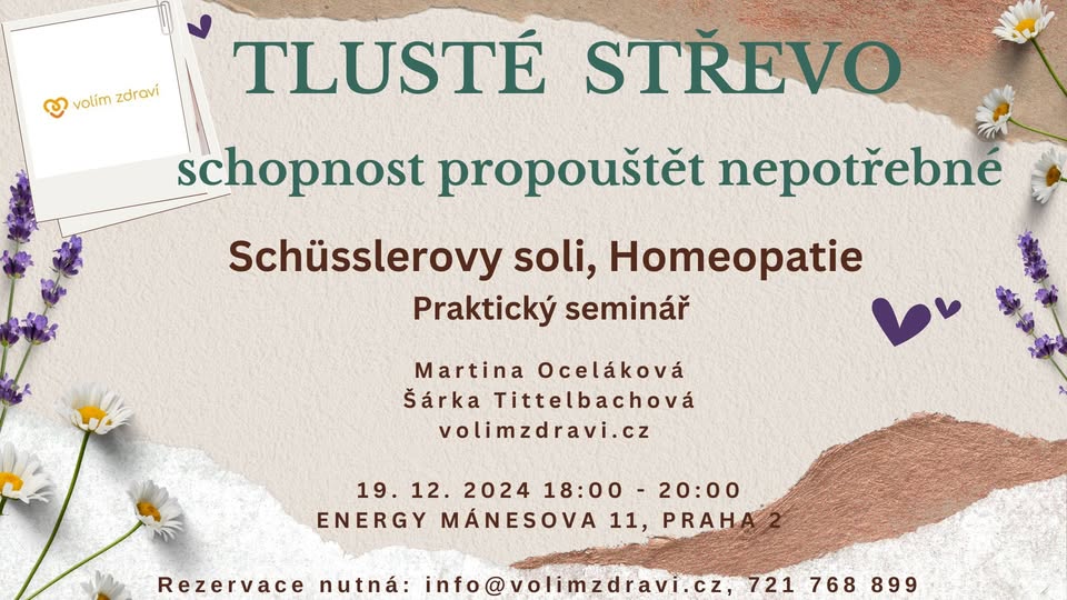 TLUSTÉ STŘEVO - schopnost propouštět nepotřebné