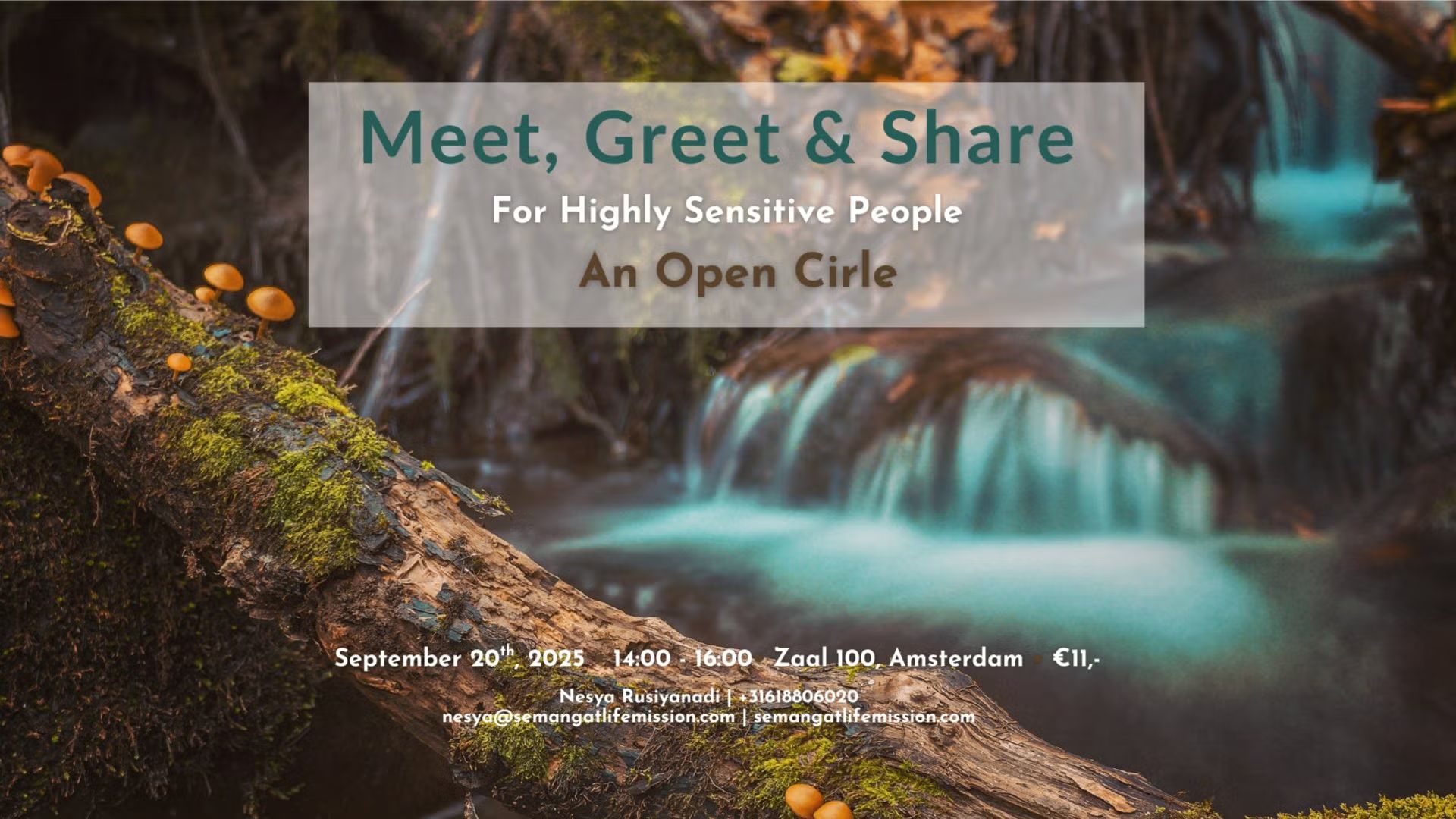 Meet, Greet & Share Open Circle for Sensing Friends