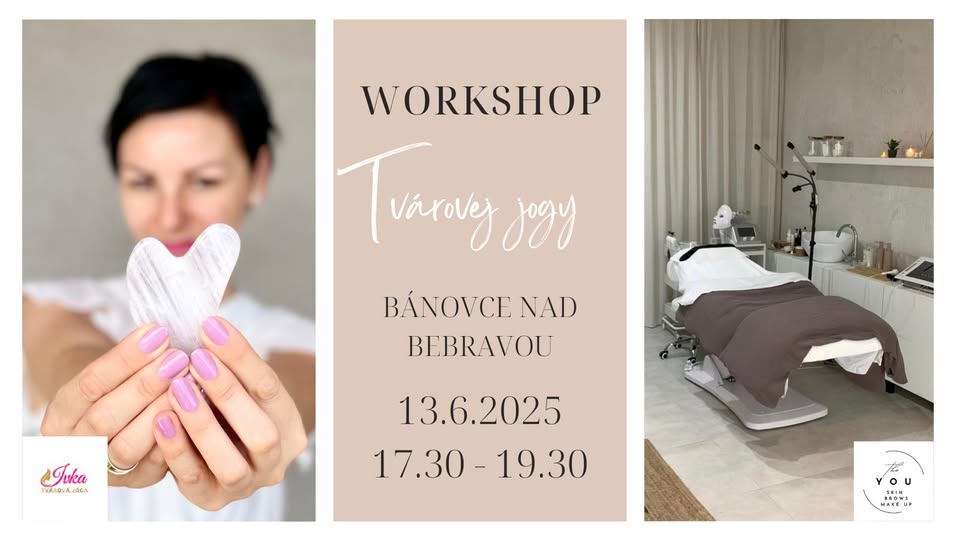 Workshop tvárovej jogy NAŽIVO - v BÁNOVCIACH nad Bebravou s BONUSOM