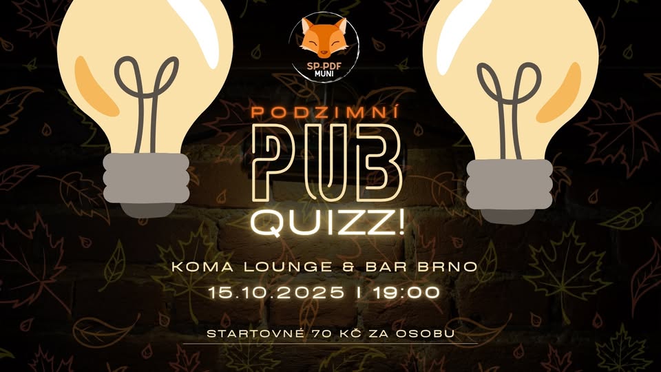PODZIMNÍ PUB QUIZZ! // SP-PDF MUNI // KOMA LOUNGE