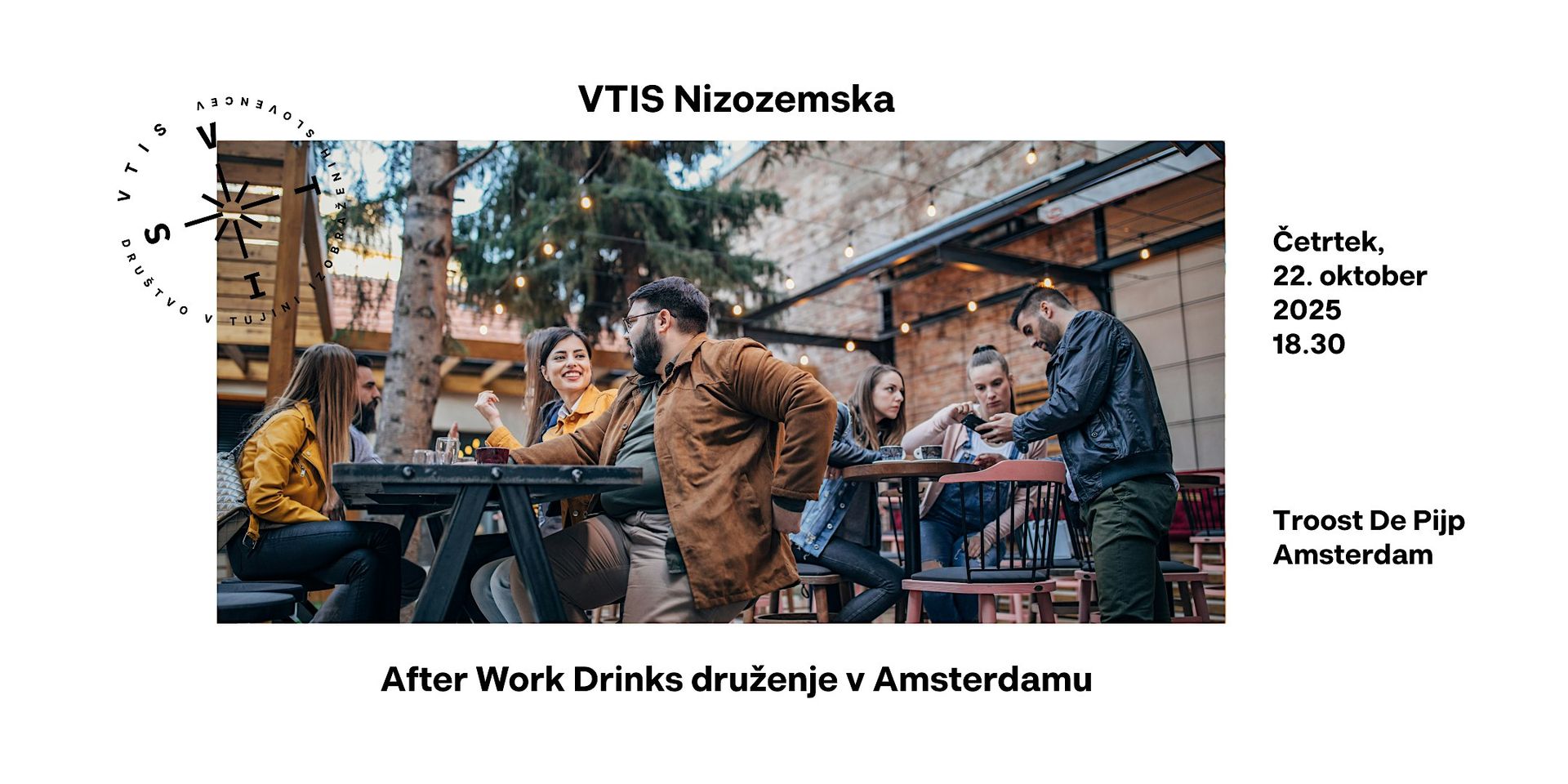VTIS Nizozemska: After Work Drinks druženje v Amsterdamu