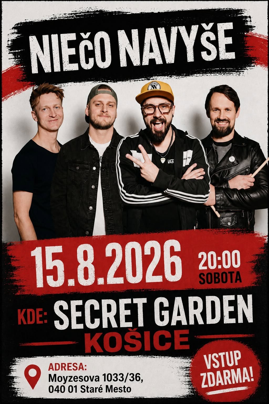 KONCERT NIEčO NAVYšE v srdci Košíc (Punk Rock)