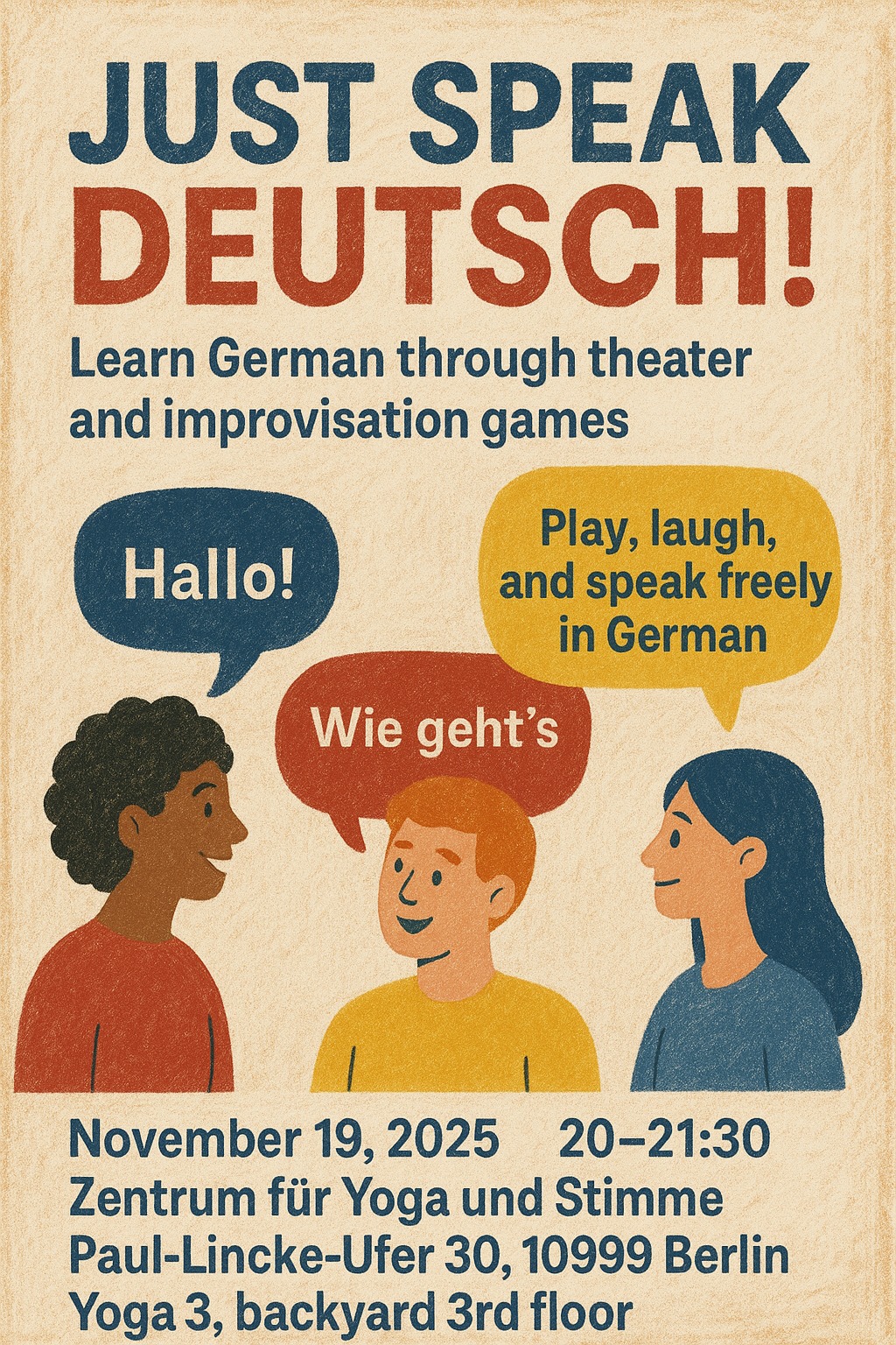 Just Speak Deutsch! Play, laugh and speak freely in German.