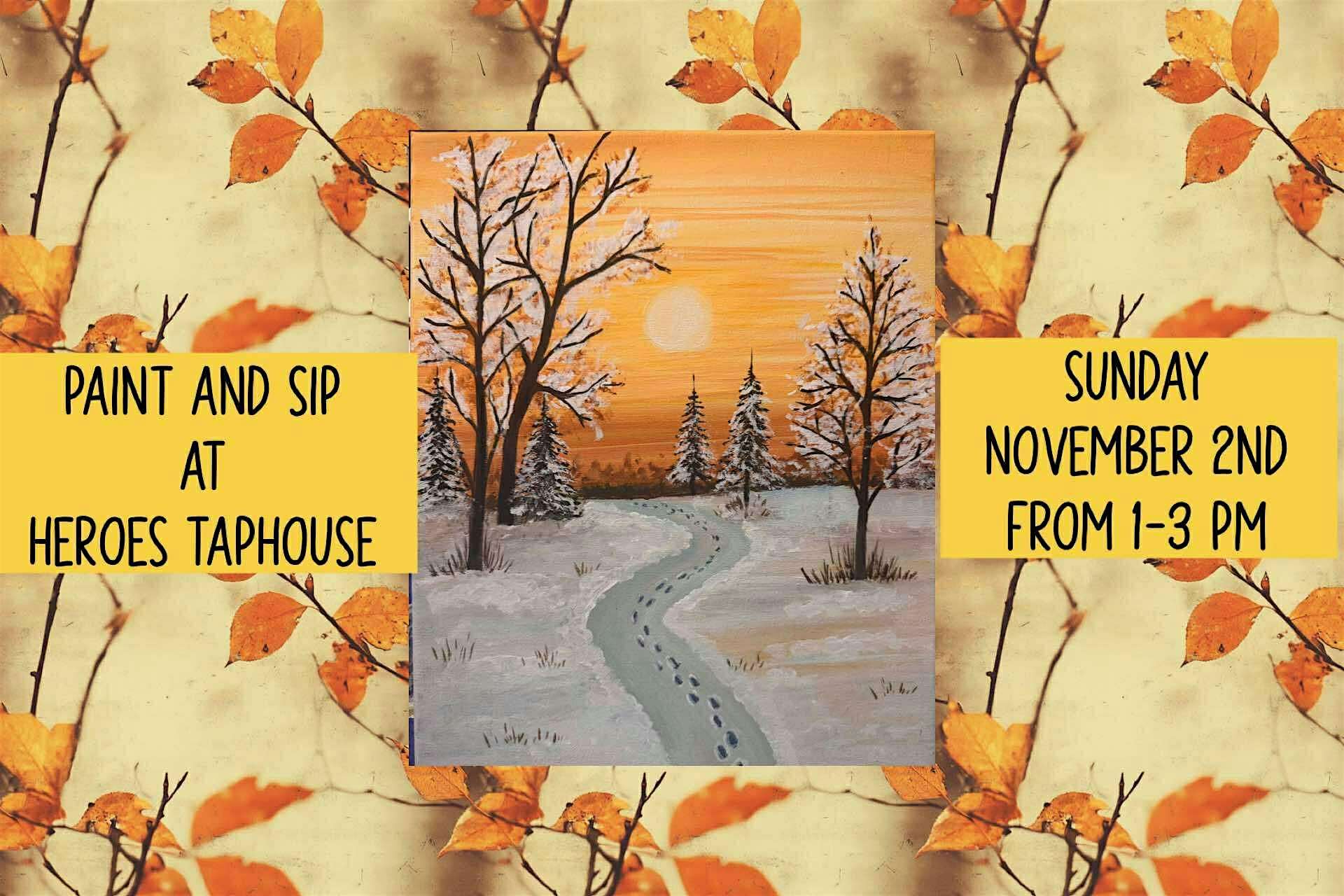 Paint and Sip At Heroes Taphouse