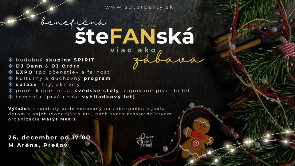 Benefičná šteFANská zábava 2024 "VIAC AKO FAN"