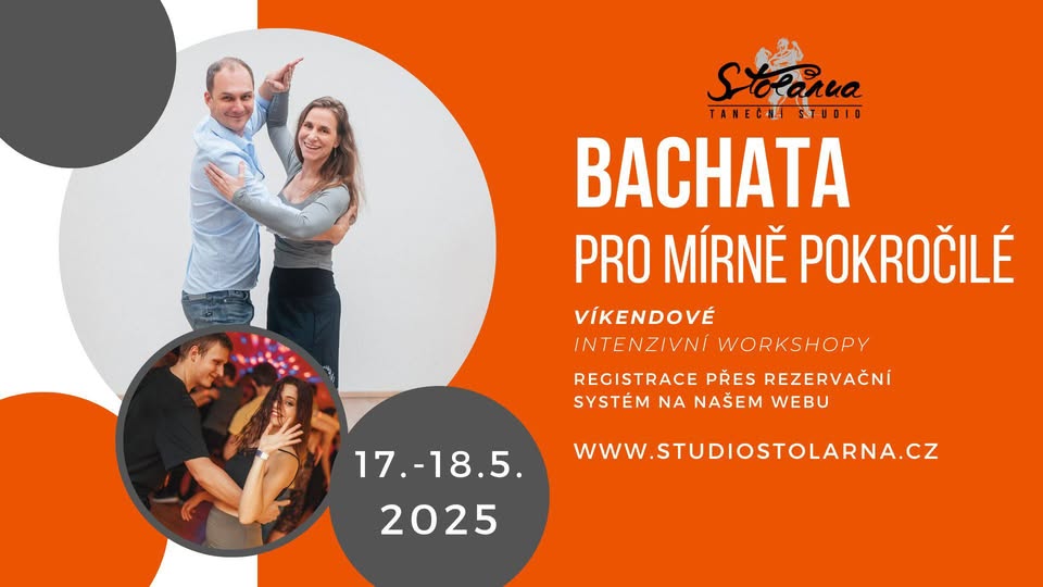 BACHATA pro mírně pokročilé - VÍKENDOVÉ WORKSHOPY