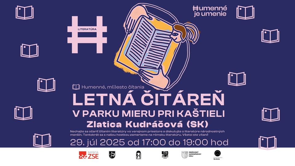 Letná čítareň so Zlaticou Kudráčovou o rómskej literatúre.