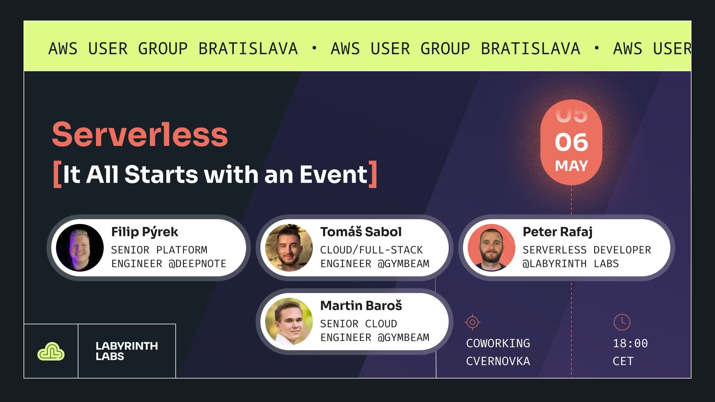 Serverless: It All Starts with an Event [AWS User Group Bratislava]