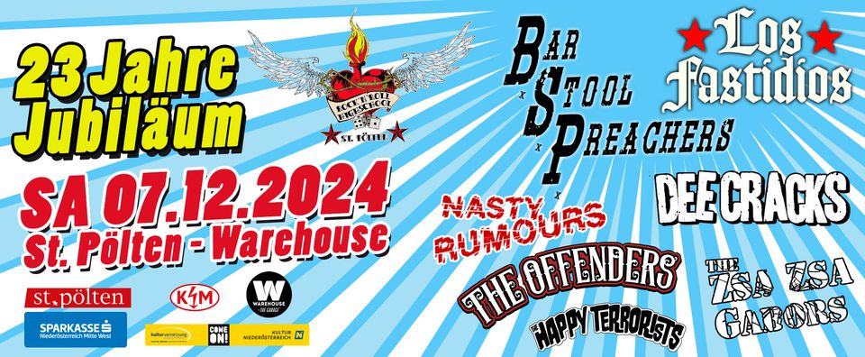23 Jahre RNR Highschool Jubiläum - Bar Stool Preachers/Los Fastidios/Offend./DeeCracks/Nasty R/ZZG+1