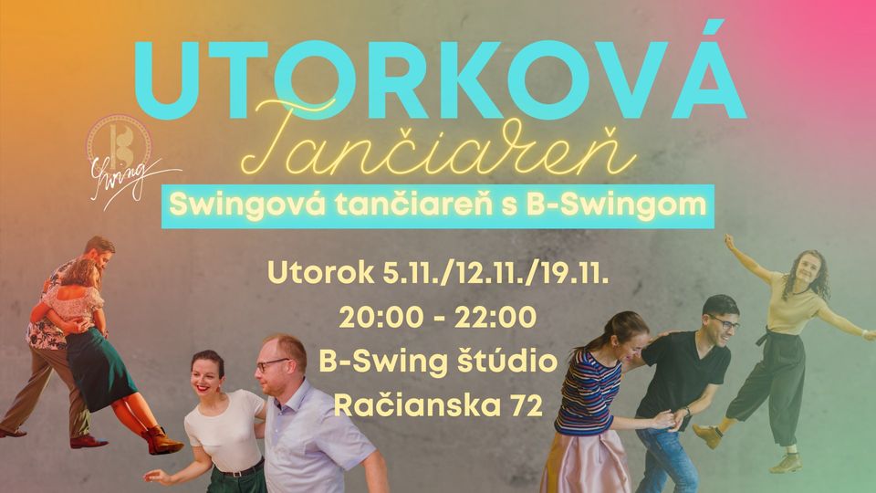 Utorková swingová tančiareň s B-Swingom v štúdiu