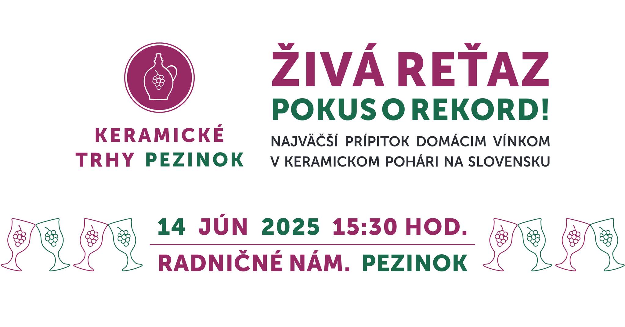 Pokus o rekord - najväčší prípitok vínom v keramickom pohári na Slovensku