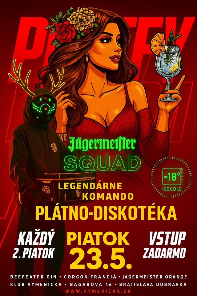 PLÁTNO DISKOTÉKA X JAGERMEISTER SQUAD VO VÝMENIČKE!