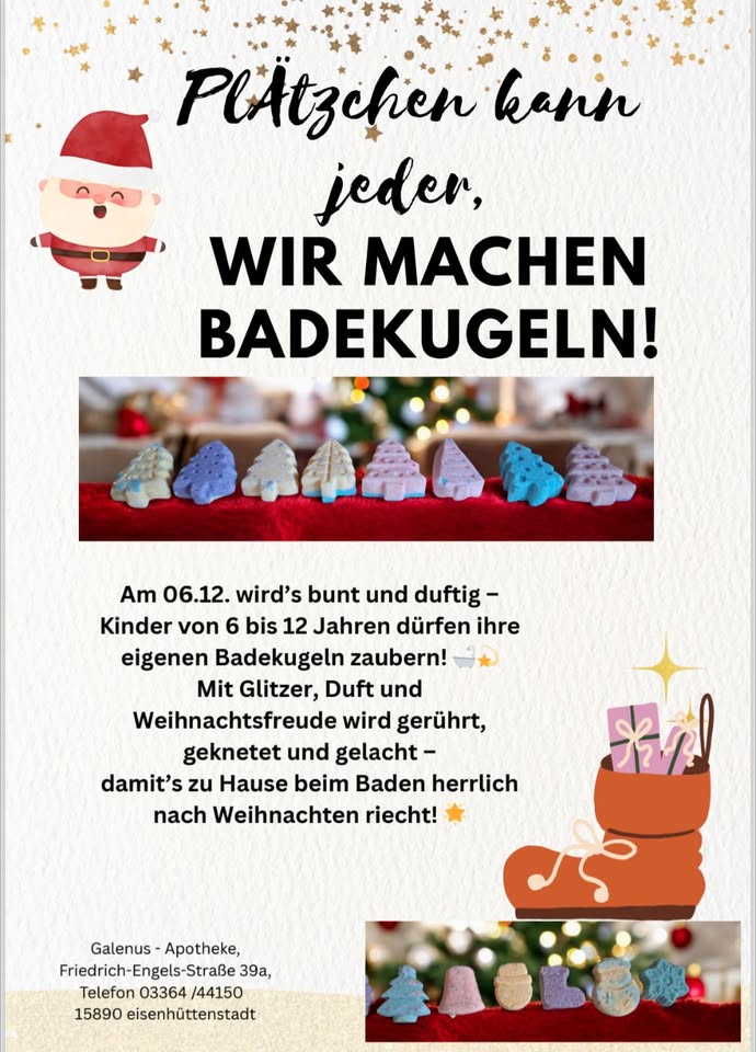 Plätzchen kann jeder, wir machen Badekugeln