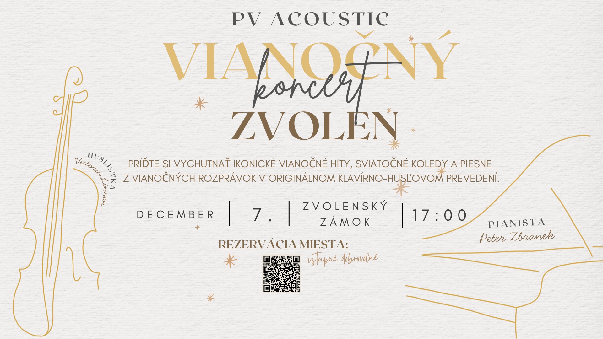 Victoria Linnen a Peter Zbranek: Vianočný koncert na Zvolenskom zámku