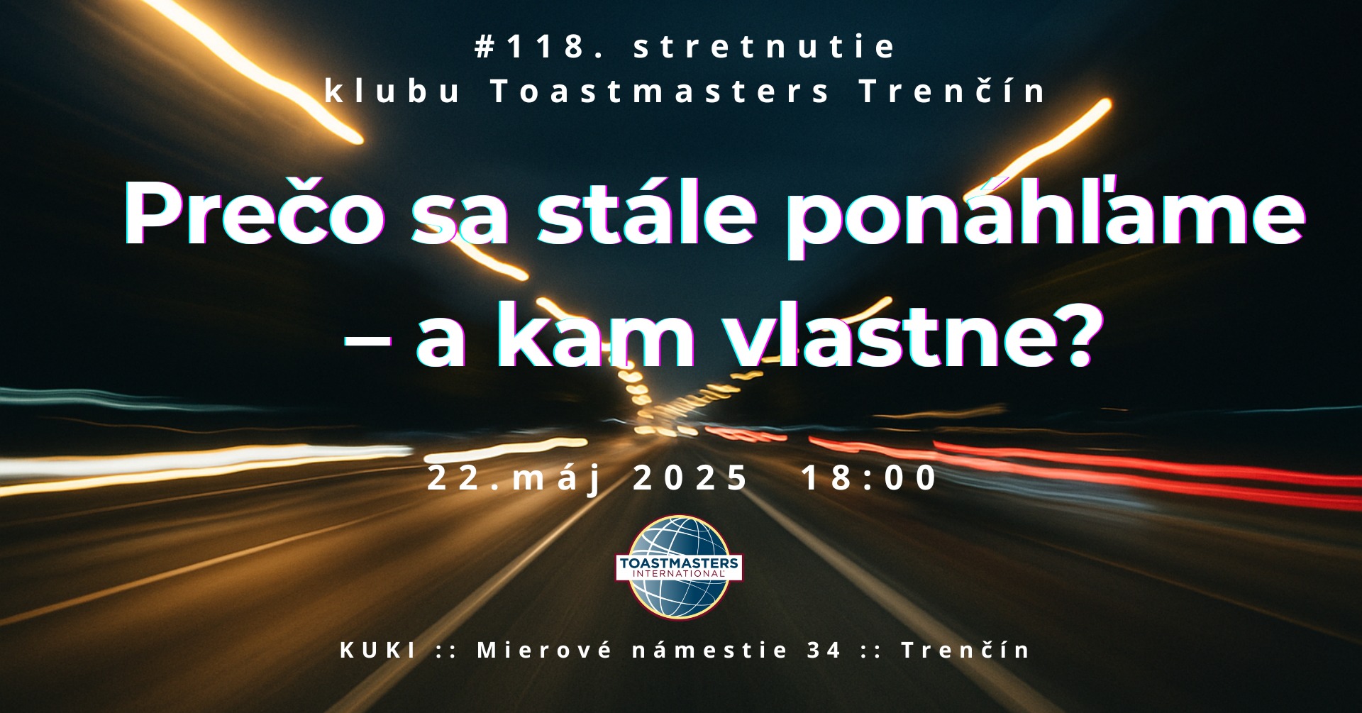 #118. stretnutie klubu Toastmasters Trenčín
