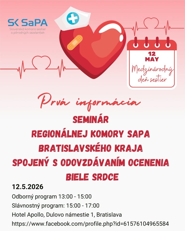 Seminár Regionálnej komory S a PA Bratislavského kraja spojený s odovzdávaním ocenenia Biele srdce