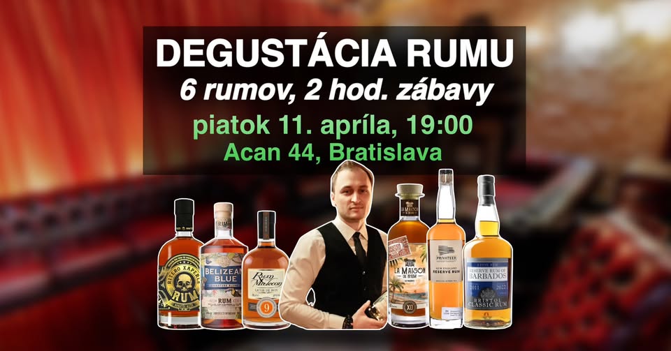 Riadená degustácia rumov v Bratislave - z Belize až na Maurícius