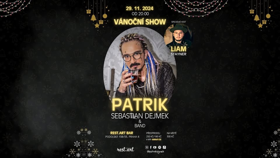 VÁNOČNÍ SHOW - Patrik Sebastian Dejmek & band + Liam Stayner