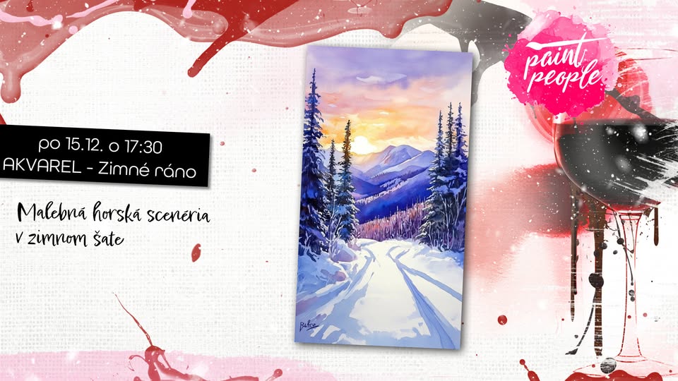 AKVAREL – Zimné ráno - Maľuj s PaintPeople