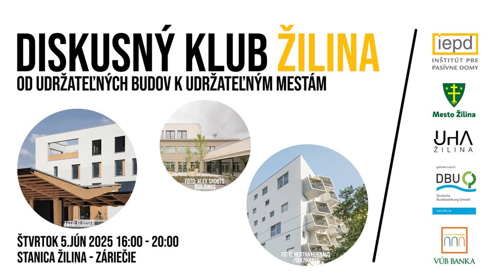 Diskusný klub: Od udržateľných budov k udržateľným mestám / Žilina