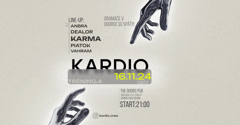 KARDIO TRÉNING 4 - The Doors Pub Dubnica nad Váhom