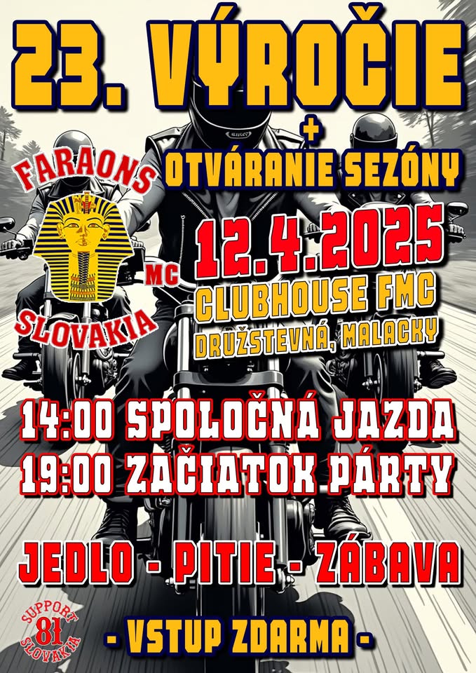 23. Výročie Faraons MC + Otváranie sezóny