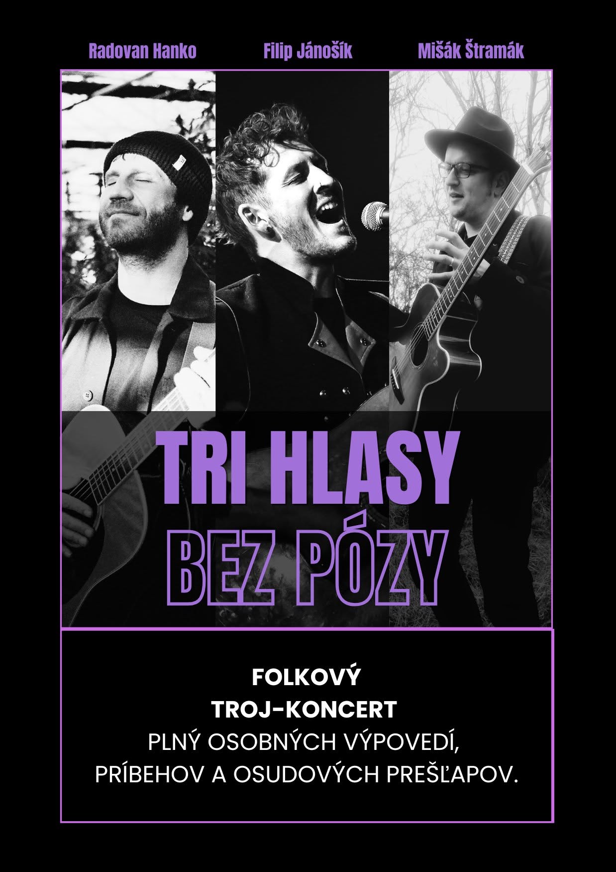 3 hlasy bez pózy: Folkový trojkoncert (Hanko, Jánošík, Štramák)