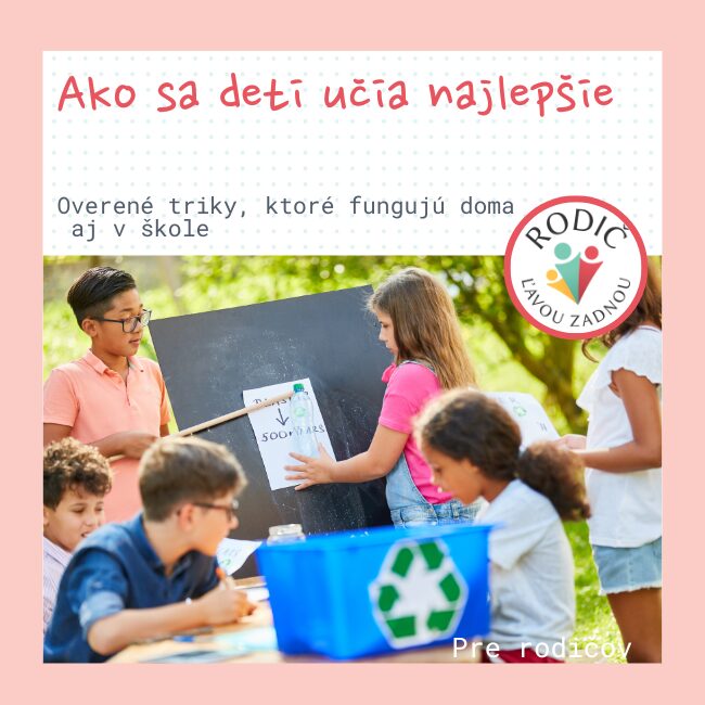 WEBINÁR: Ako sa deti učia najlepšie – overené triky, ktoré fungujú doma aj v škole – 23.9. 2025