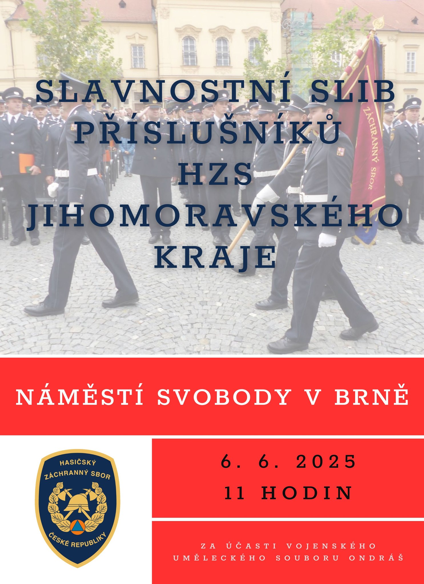 Slavnostní slib příslušníků HZS Jihomoravského kraje