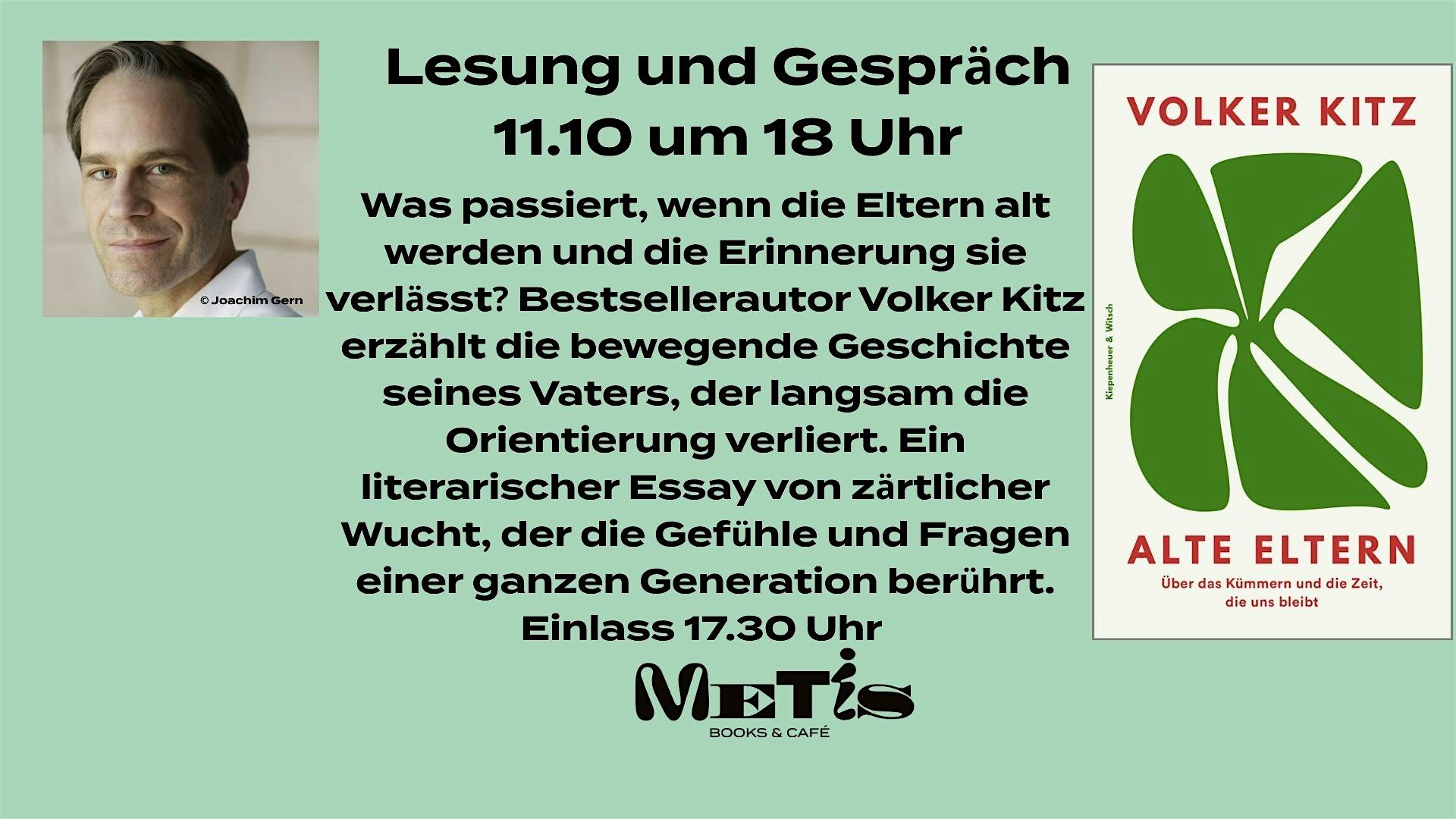 Lesung und Gespräch mit Volker Kitz