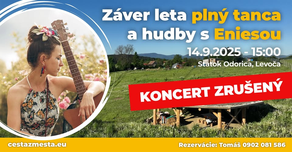Koncert Zrušený - Záver leta s Eniesou na Odorici