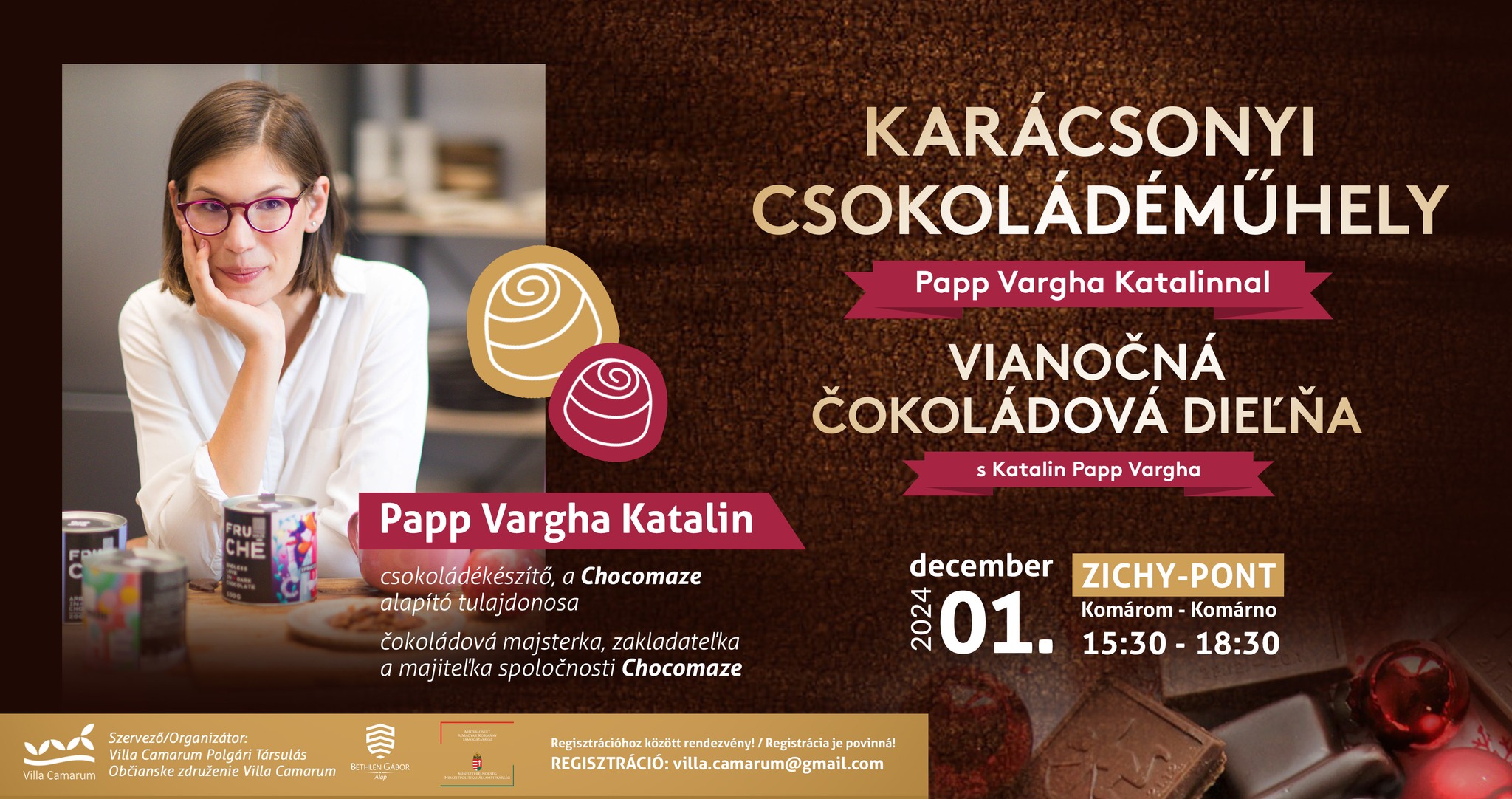 TELTHÁZ!!! /// KARÁCSONYI CSOKOLÁDÉMŰHELY Papp Vargha Katalinnal