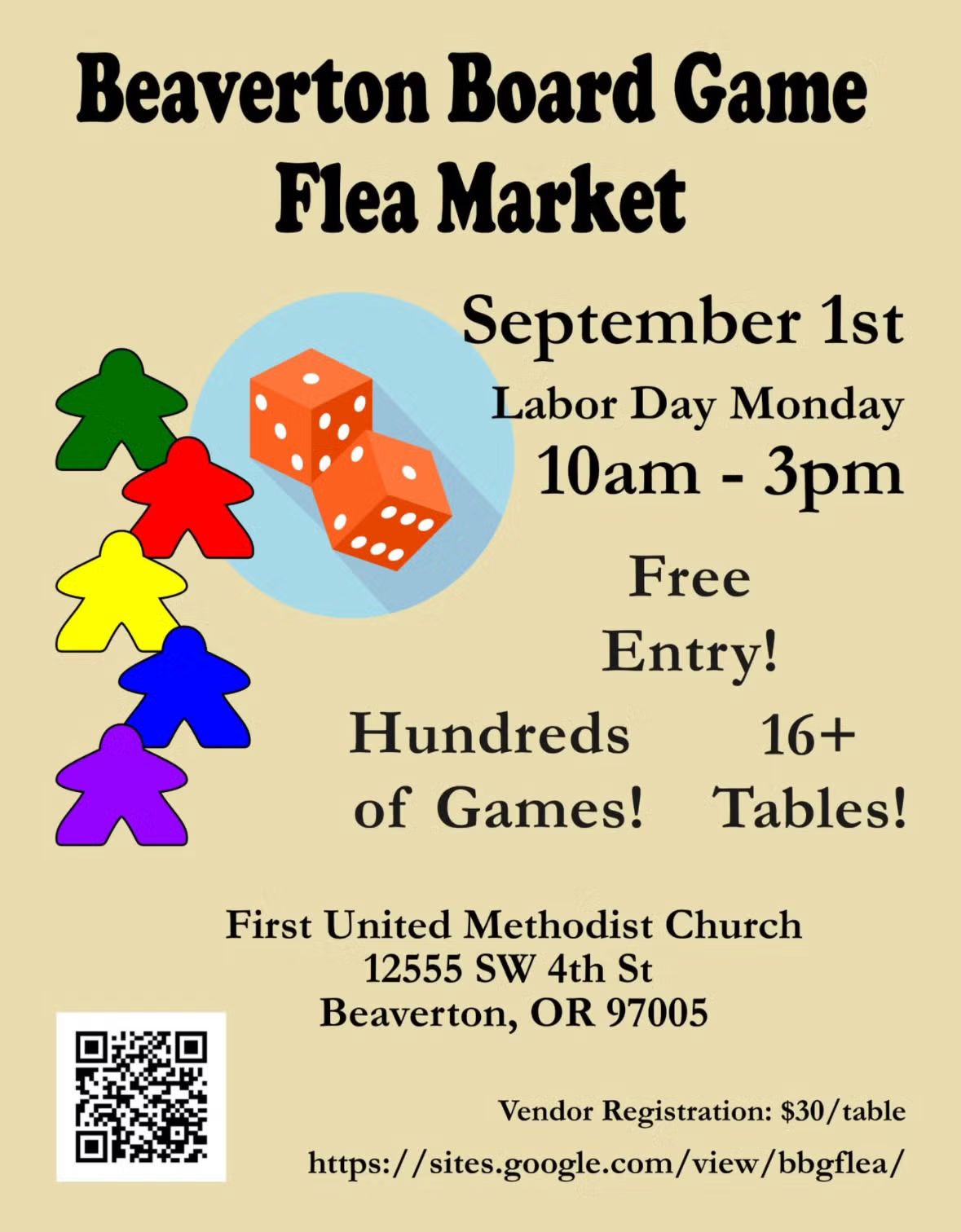 Labor Day Boardgame Flea Market