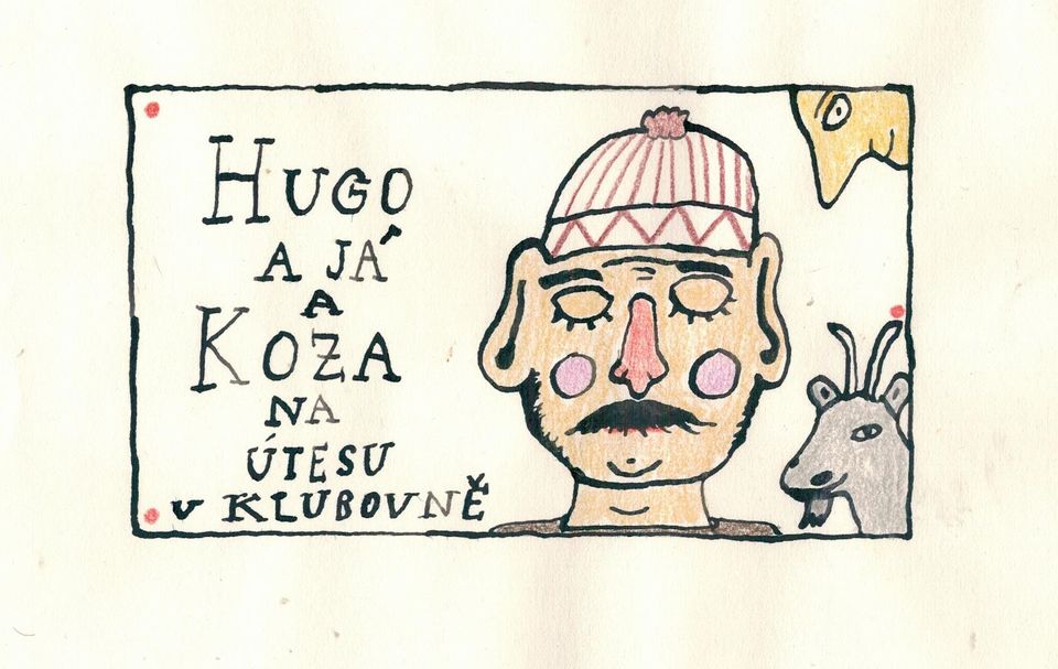Hugo a já a Koza na útesu v Klubovně