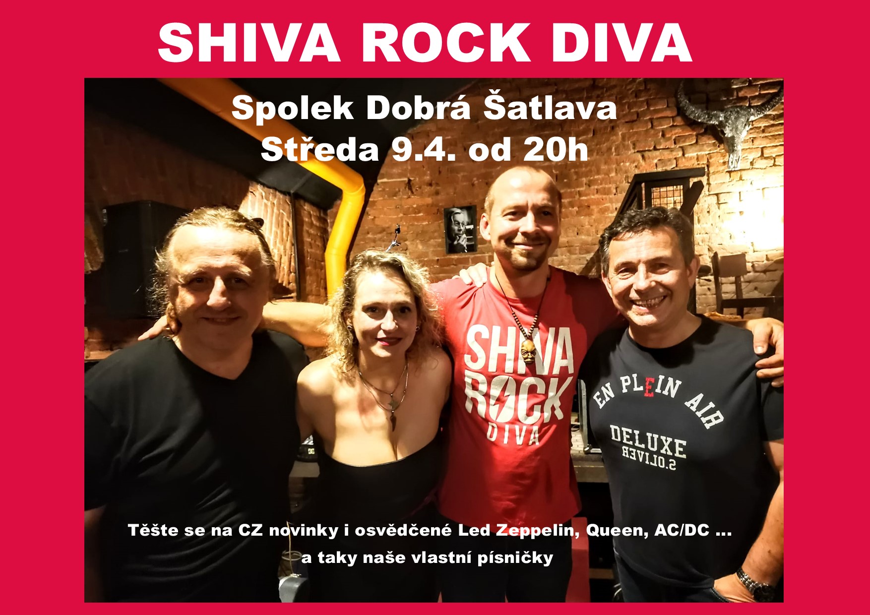 Koncert SHIVA ROCK DIVA ve Spolku Dobrá Šatlava