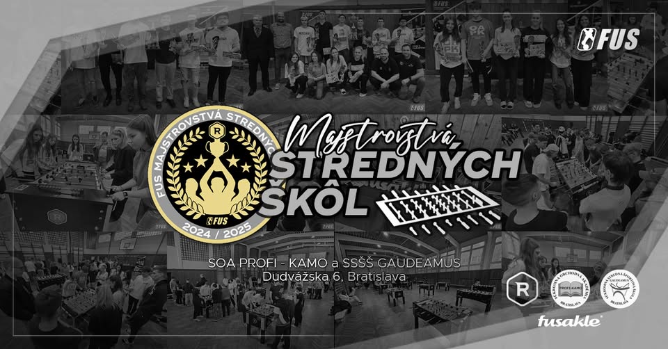 FUS Majstrovstvá stredných škôl v stolnom futbale 2024/25 🇸🇰🏆⚽️