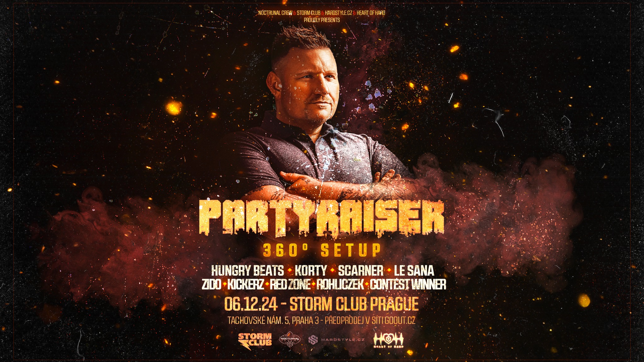 Partyraiser (NL) in Prague + support Hungry Beats + etc.| 6.12.24 | Storm Club Prague