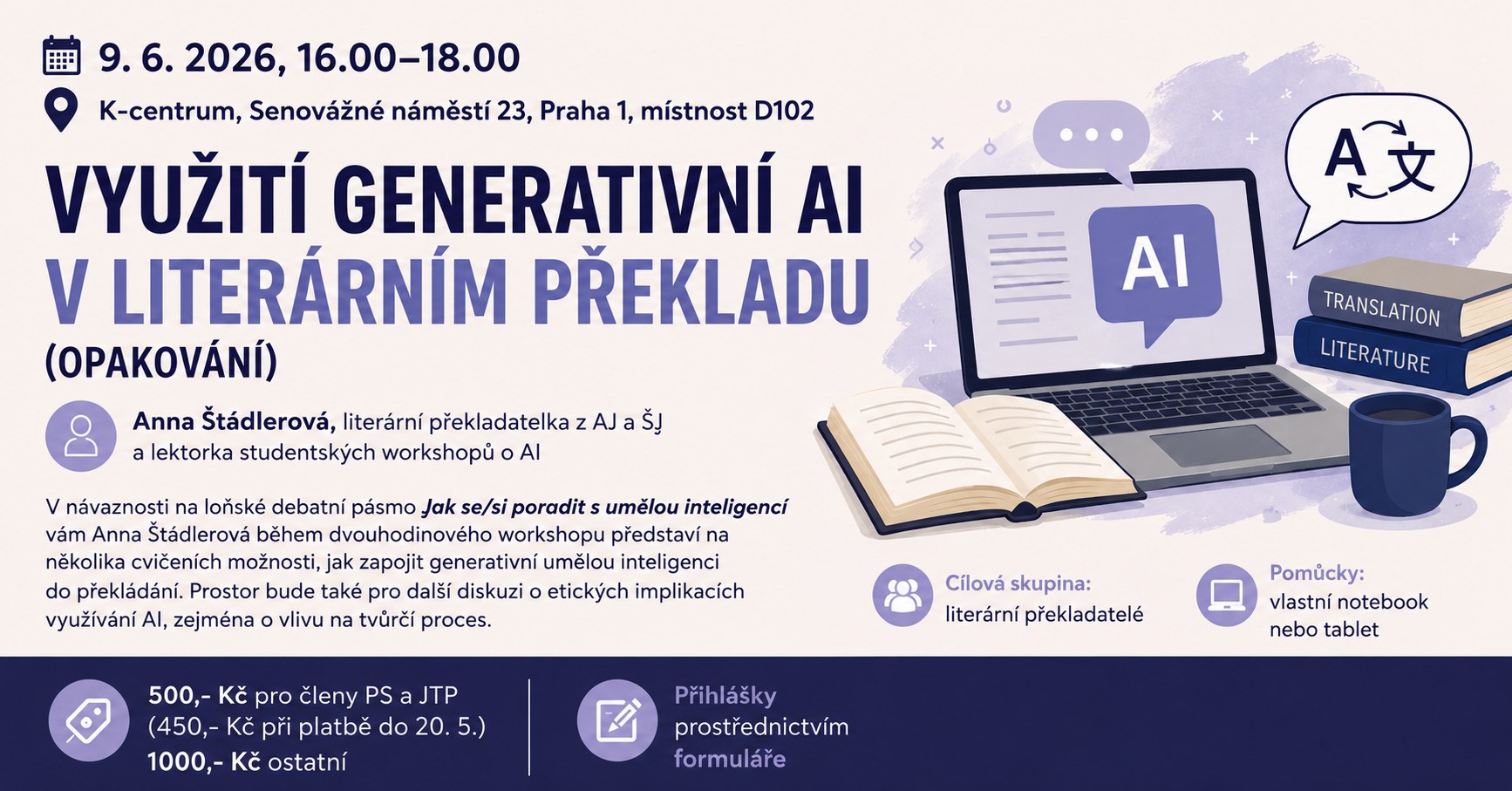 Opakování workshopu Využití generativní AI v literárním překladu