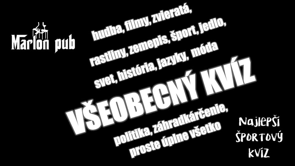 Všeobecný kvíz v Marlon pube #18