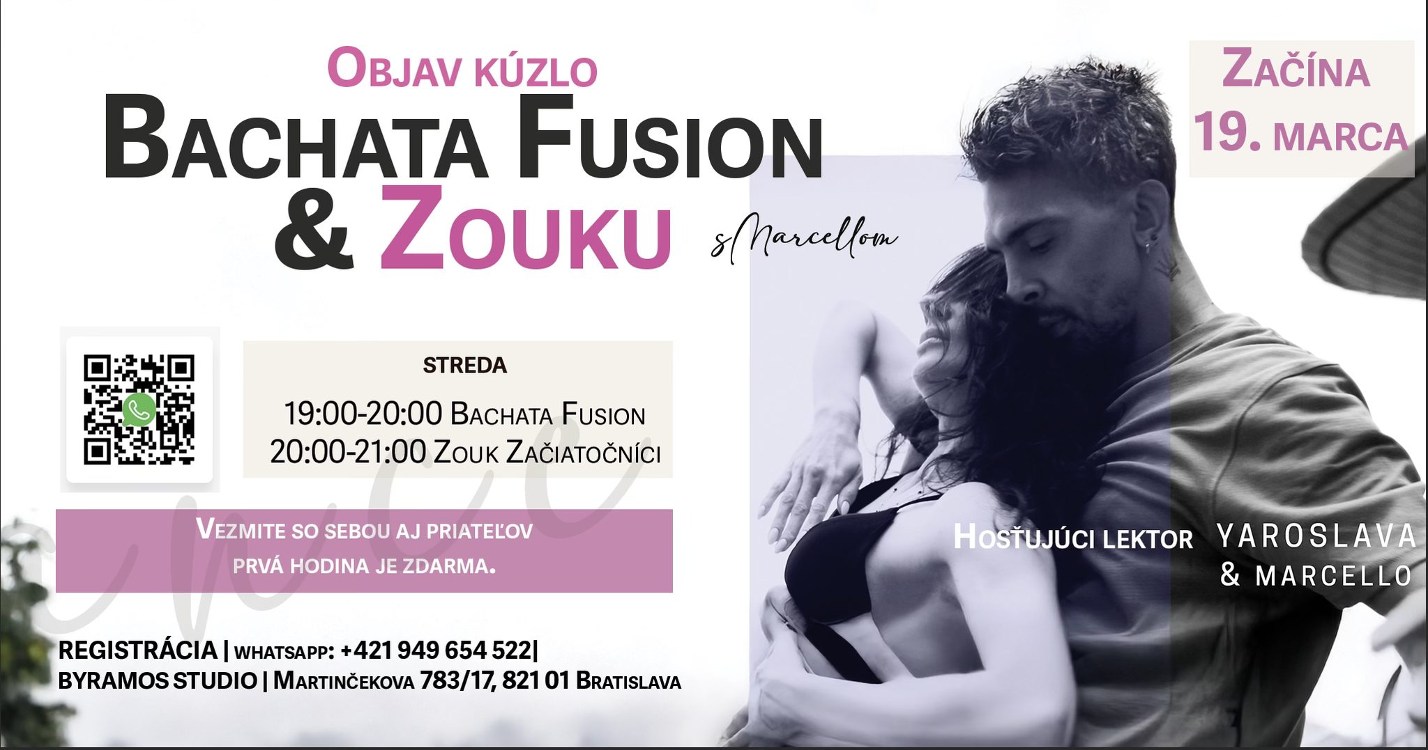 Objav kúzlo Bachata Fusion & Zouku