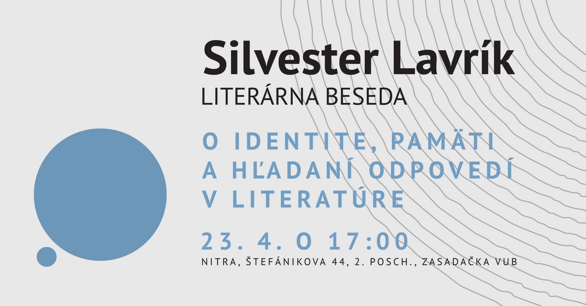 Silvester Lavrík - literárna beseda